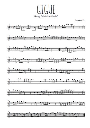 Sonate en fa, Gigue de Georg Friedrich Händel